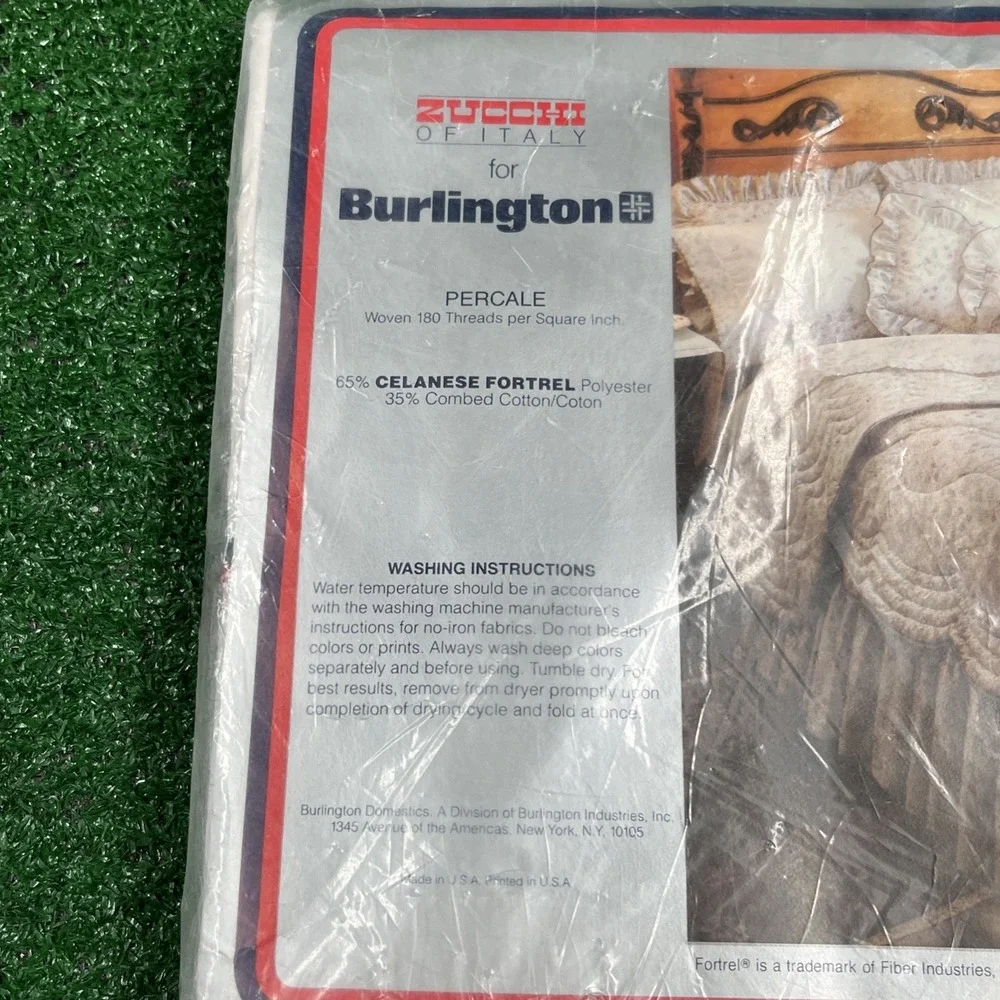 Zucchi Of Italy For Burlington Percale Twin Fitted Sheet New Vintage